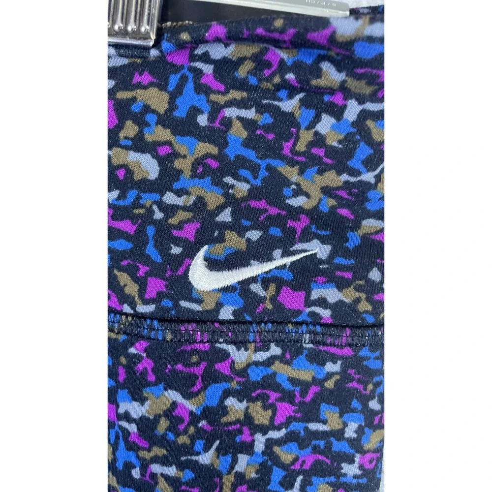 Nike Legend Tight Fit Leggings Womens S Blue Purple New Abstract Print Cropped